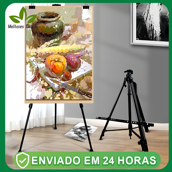 Cavalete Tripé de Pintura Dobrável – Para Tela Grande, Aço R