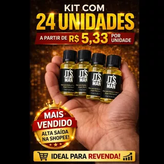 Óleo para Barba e Cabelo Argan 7ml Its Man | Toque Seco | Kit 24 Unidades para Revenda