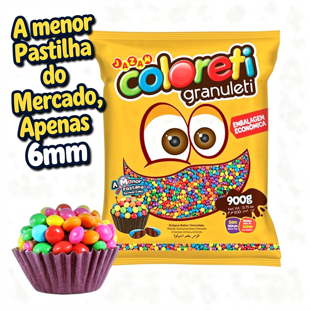 Granuleti Coloreti Chocolate Colorido 900g Jazam | Confete p