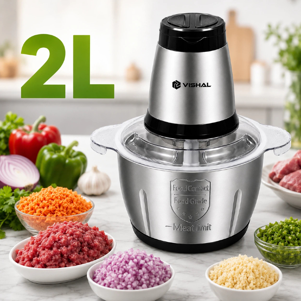 2 Litro Triturador de Alimentos e Carne - Multiprocessador E