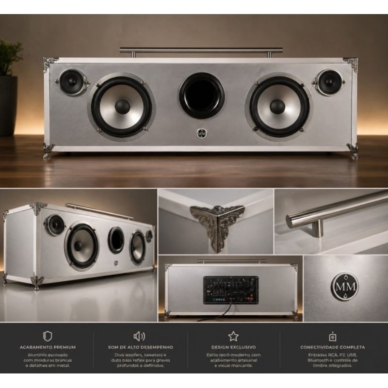 Caixa de som Estilo Boombox | Shopee Brasil