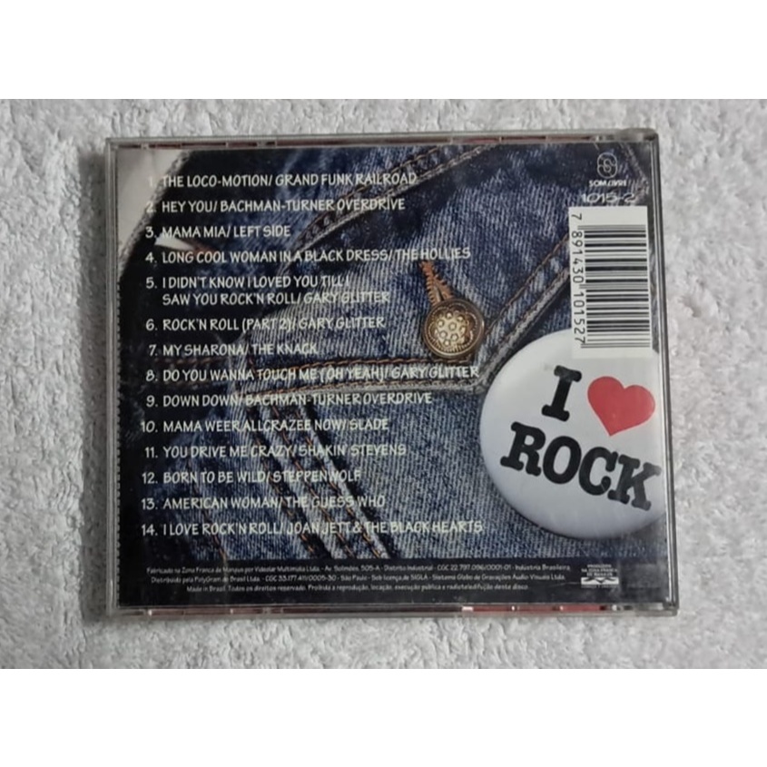 Cd I Love Rock Classic Rock anos 70 Original Gravadora