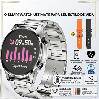 2026 Novo Watch MK86 Relógio Inteligente 1.53 Polegadas 360 * 360 Tela 3D Para Trajetória GPS Masculina NFC Bússola