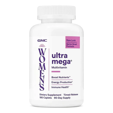 Ultra Mega Multivitamin Women's Multivitamínico Feminino 90 Doses 180 Comprimidos GNC