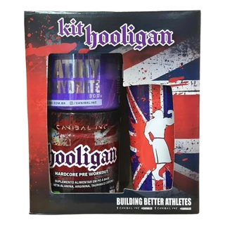 Kit Hooligan Canibal Inc. Pré Treino sabor Manga + Creatina + Coqueteleira Manga