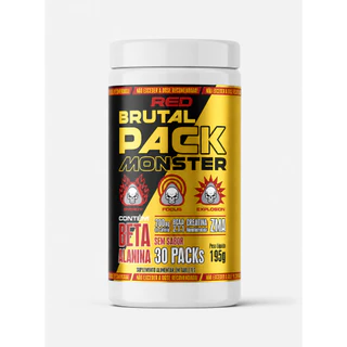 Brutal Pack (30 Packs) - Red Series - Cafeína, Creatina, BCAA, Beta Alanina, ZMA - Nova Embalagem!
