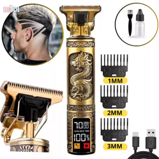 Máquina De Cortar Cabelo Barba Profissional Com Led Barbeador E Cortador Digital C/ Display Lançamento -K5