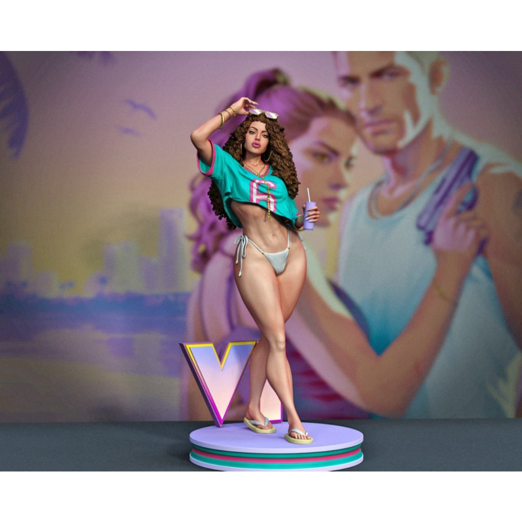 Lucia Vice City Premium – Figure Colecionável Estilo GTA VI 20cm Edição Exclusiva