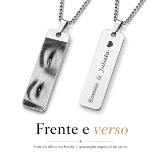 Colar Cordão Corrente Olhar Personalizados Masculino Feminino Pingente Aço inoxidável Pode Molhar
