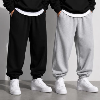 Kit 2 Calça Jogger Slim Moletom Academia Inverno Abrigo