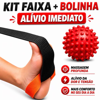 Kit Faixa Alongamento Tratamento Facite Esporão + Bola Cravo