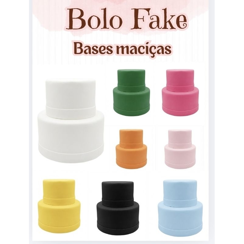 Bolo Fake Bases Maciças encapadas sem emendas 2 Andares | Shopee Brasil