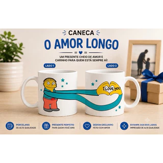 Caneca “O Amor Longo” – Um Presente Criativo e Cheio de Carinho