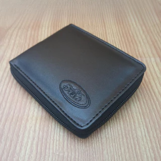 Carteira Masculina Zíper Sintética Compacta Cartões CNH Cédulas Moedas - Envio Imediato