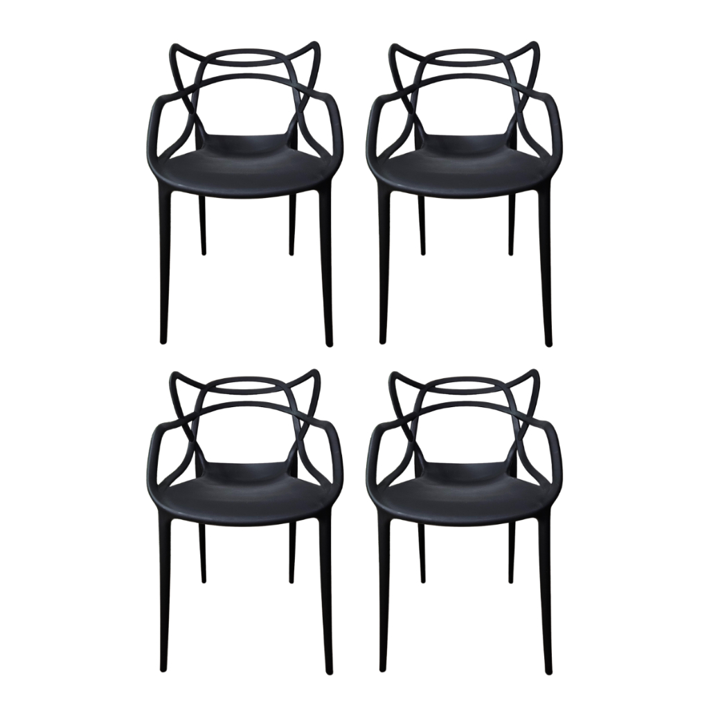 Kit 04 Cadeira Allegra Escritório Área Interna/Externa Gourmert Varanda Sala de Jantar Promoção Envio Imediato