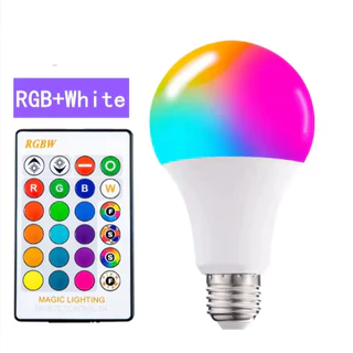 Lâmpada 10W RGB+Branco com Controle Remoto led colorida 16 Cores Bivolt E27 A60 TB-2188