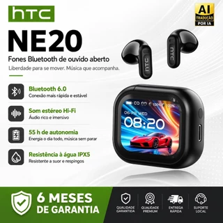 HTC NE20 Bluetooth Headphones 6.0 AI Live Translation Smart LED Screen HiFi Sound Quality Charging Technology