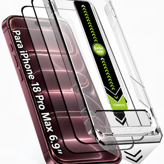 Kit 2x Película 3d + Aplicador Para iPhone 18 Pro, 18 Pro Max Vidro Temperado Premium
