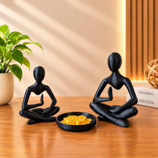 Kit Meditação Zen + Porta Incenso