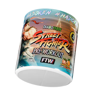 Pré Treino Street Fighter Diabo Verde Pote 300g - FTW