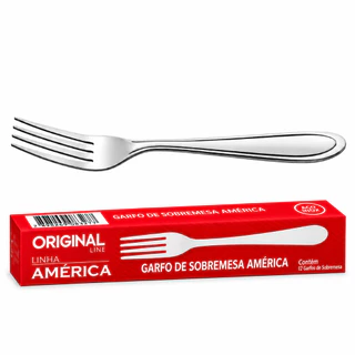 Conjunto de Garfos de Sobremesa 6/12/24 Peças Inox Linha América Inox Resistente