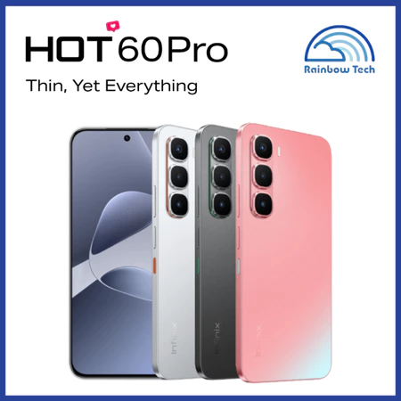 Infinix HOT 60 PRO Ultra Slim 4G – AMOLED 1.5K 144Hz 256GB 8–16GB RAM Helio G200 5160mAh NFC IP64