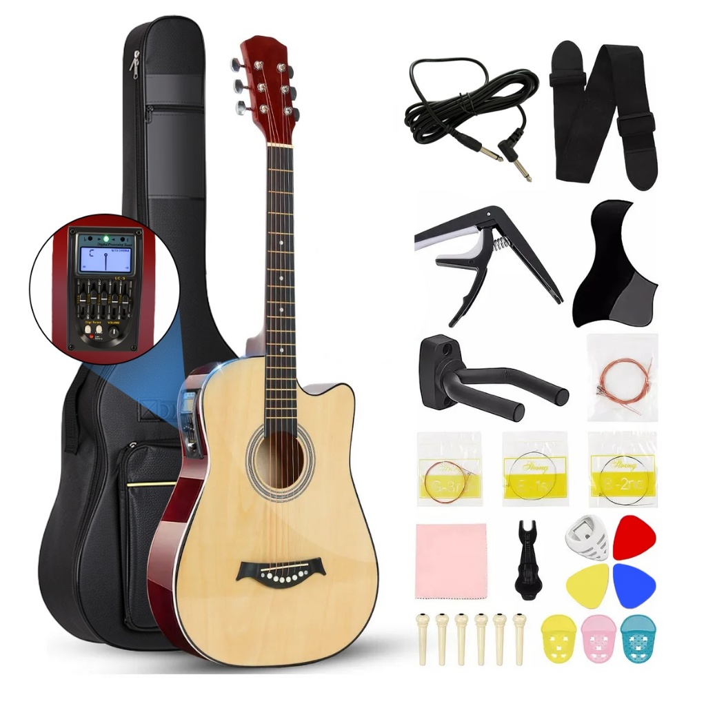 Guitarra Elétrica Stratocaster 38 Polegadas 6 Cordas para o ...