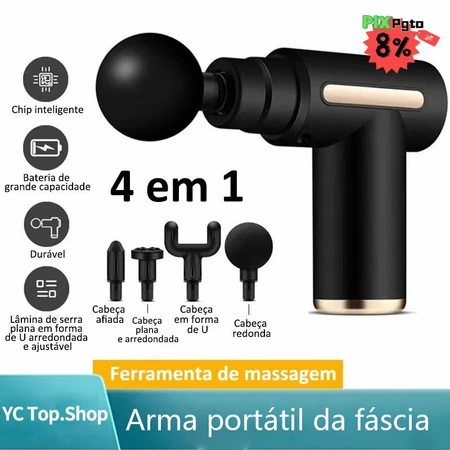 Massageador elétrico Pistola de massagem elétrica Massageador portátil para tecidos profundos