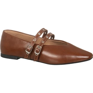 Sapatilha Feminina Estilo Boneca Tira Dupla Fivelas Recorte V Bico Quadrado Estilosa Thay GiGiL em Oferta na Shopee