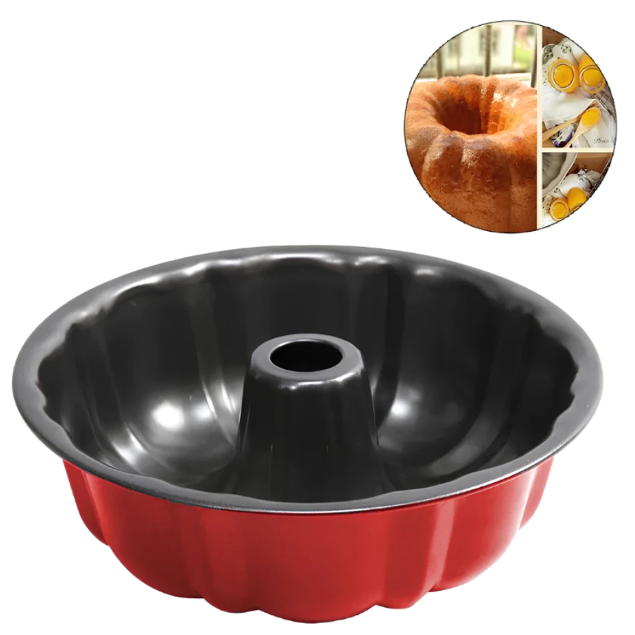 Forma Antiaderente para Pudim Bolo Grande Redonda Forneavel 