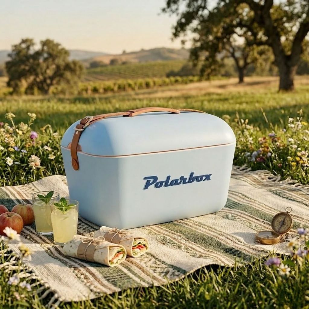 Caixa Térmica Cooler Portátil Polarbox com Alça em Couro Camping
