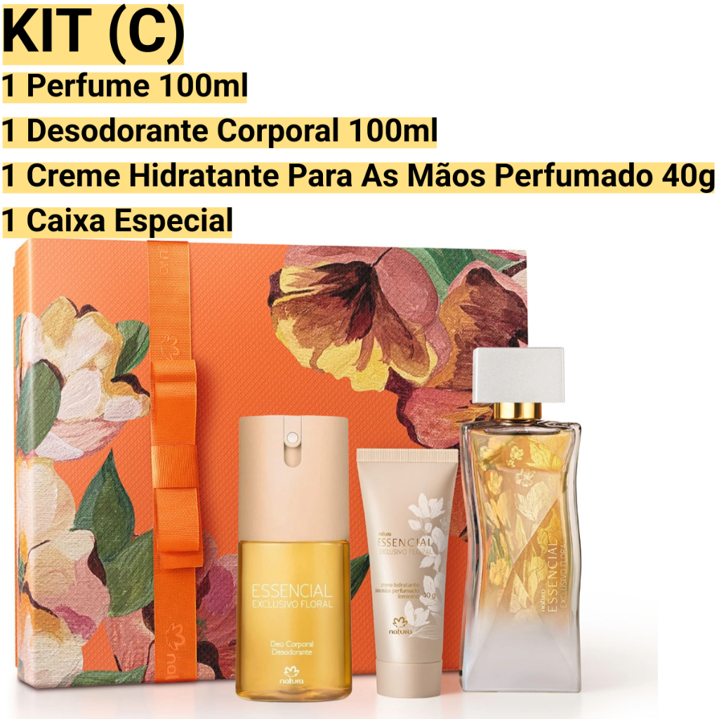 Natura Essencial Exclusivo Floral セット Kit Presente Natura Essencial Exclusivo Floral (ORIGINAL E LACRADO