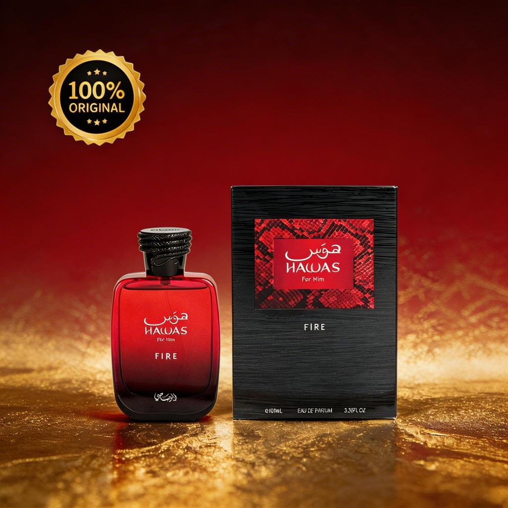Rasasi Hawas Fire EDP 100ml Masculino Intenso Sensual Ambarado com ...