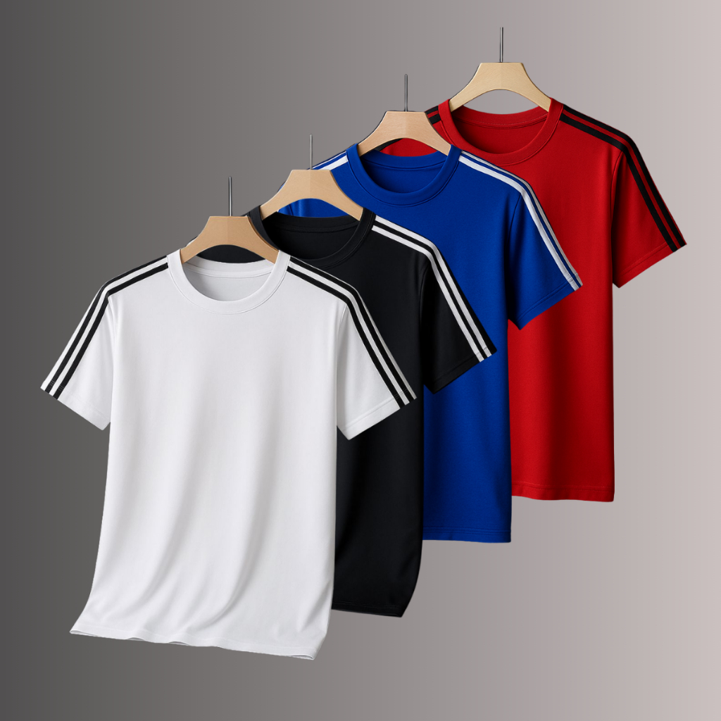 Kit 4 Camisetas Dry Fit Masculina - Casual - Treino - Academia - Esportes - Exercícios - Corrida