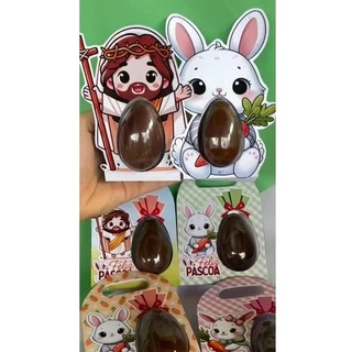 Kit 15/ 20/ 25 Porta Ovinho Páscoa 50g Jesus e Coelhinho | Lembrancinha Escolar Igreja em Oferta na Shopee