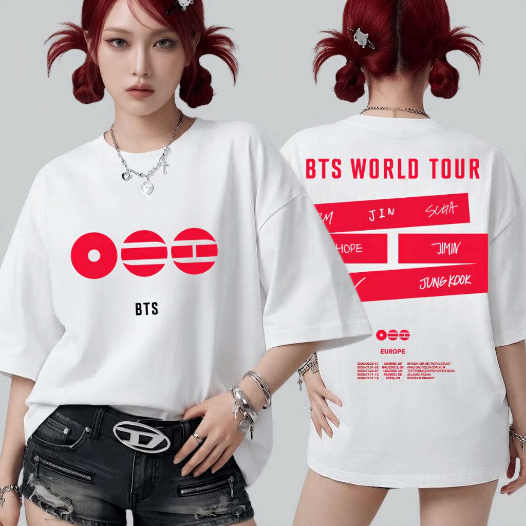 Camiseta Bts Arirang Álbum World Tour Kpop Membros Army Show