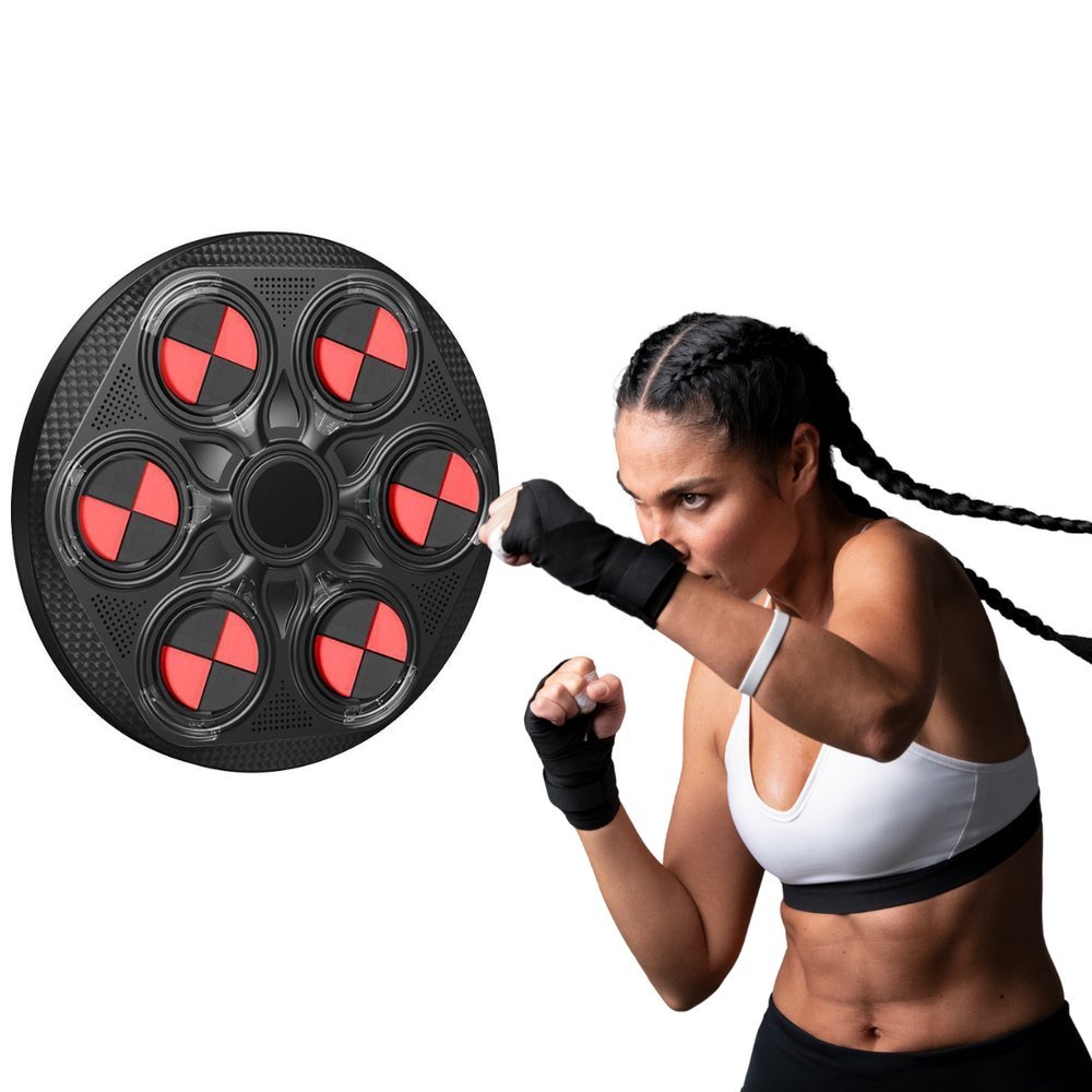 Máquina de Boxe Musical Inteligente LED Bluetooth Parede Treino Reflexo ...