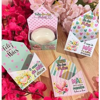 💖 Kit com 10 Caixas Envelope – Dia das Mães – Para Sabonete, Bombom ou Trufas em Oferta na Shopee