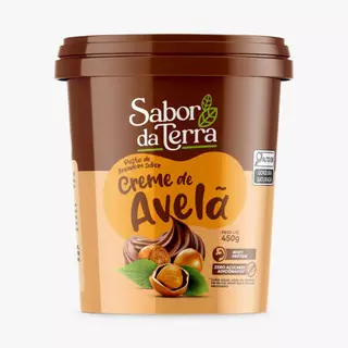 Pasta de Amendoim Avelã c/ Whey Protein Zero Açúcar 450g - Sabor da Terra