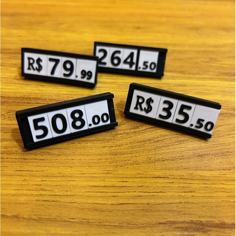 Plaquinha de Preço para Vitrine 5cm - Entrega Rápida