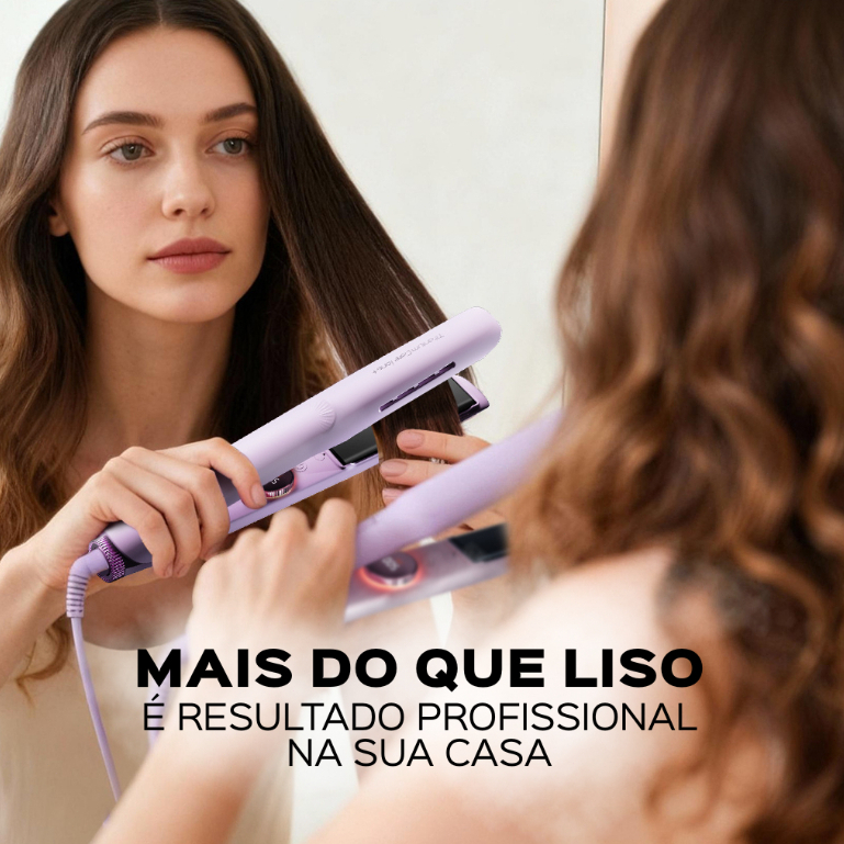 Chapinha De Cabelo Prancha Profissional Lena Titanium Care Íons+ 2