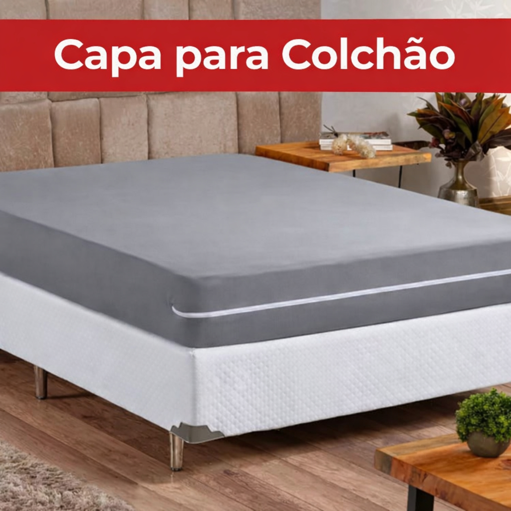 Capa de Colchão para Casal Poliéster com Zíper | Shopee Brasil