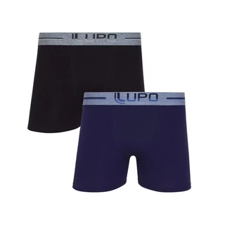 Cuecas Lupo Kit 2 peças boxer algodão 784 elástico largo
