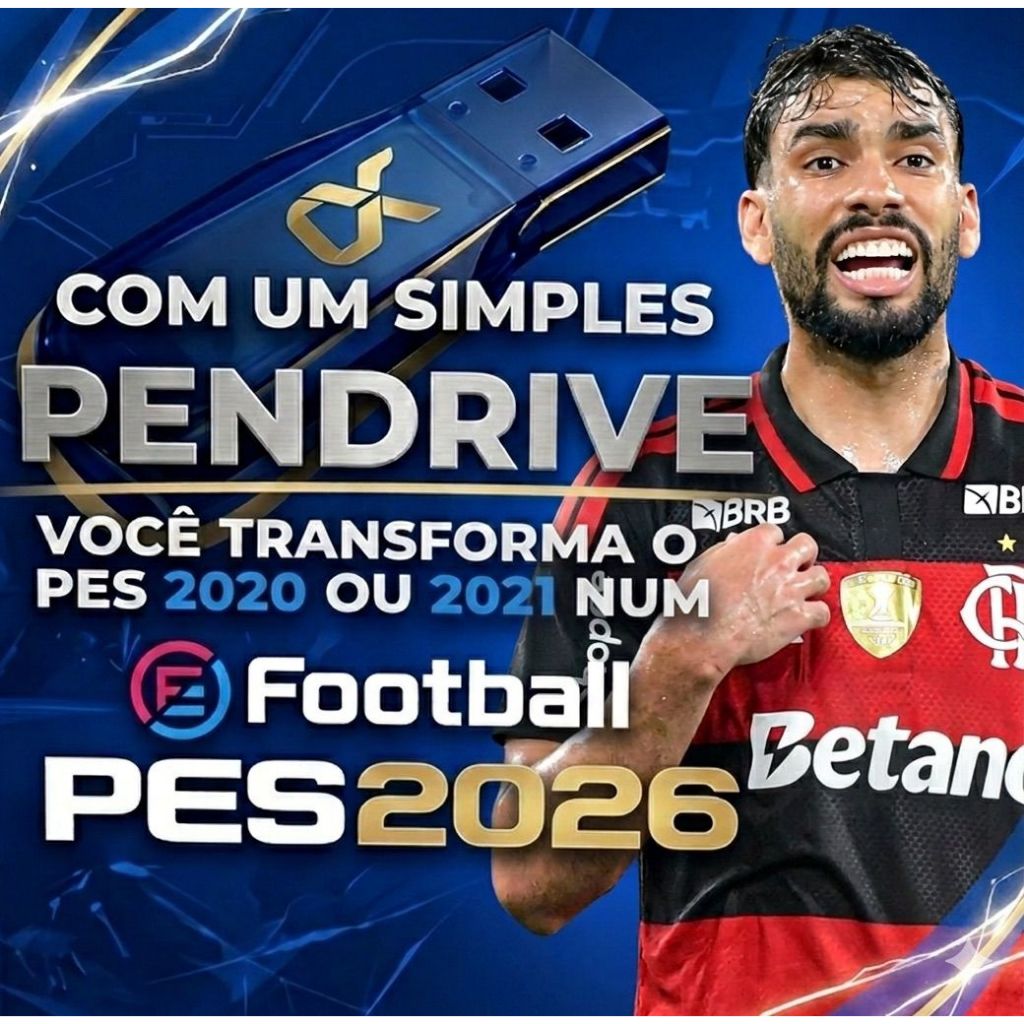 OPTION FILE PES 2026 ATUALIZADO NO PEN DRIVE PES 2021 PES 2020 PS4/PS5 ...