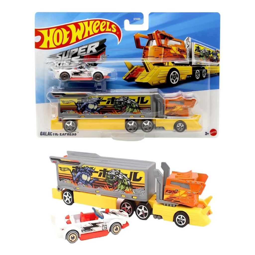 GALACTIC EXPRESS Super Rigs Hot Wheels Carrinho + Caminhão de
