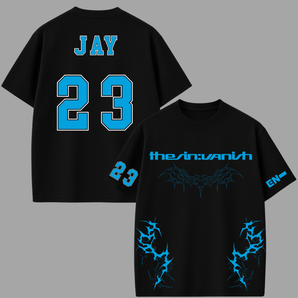 ENHYPEN 全員サイン　エナイプン　エンハイプンTシャツ Camiseta Oversized Enhypen The Sin Vanish Membros Kpop Engene Y2k