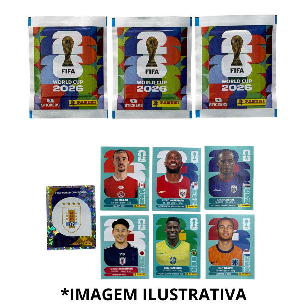 PACOTE DE FIGURINHAS ÁLBUM COPA DO MUNDO 2026 ORIGINAL FIFA PANINI ...