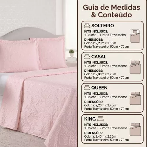 Kit Colcha Cobre Leito Luxo Matelado Casal Padrão,Queen,Solteiro,King MELHOR CUSTO BENEFÍCIO - Imagem 2