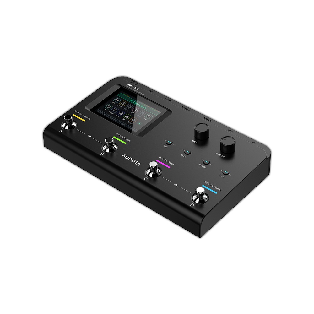 Pedal multiefeitos Audota AME-200 Modeler: afinador integrado, 50