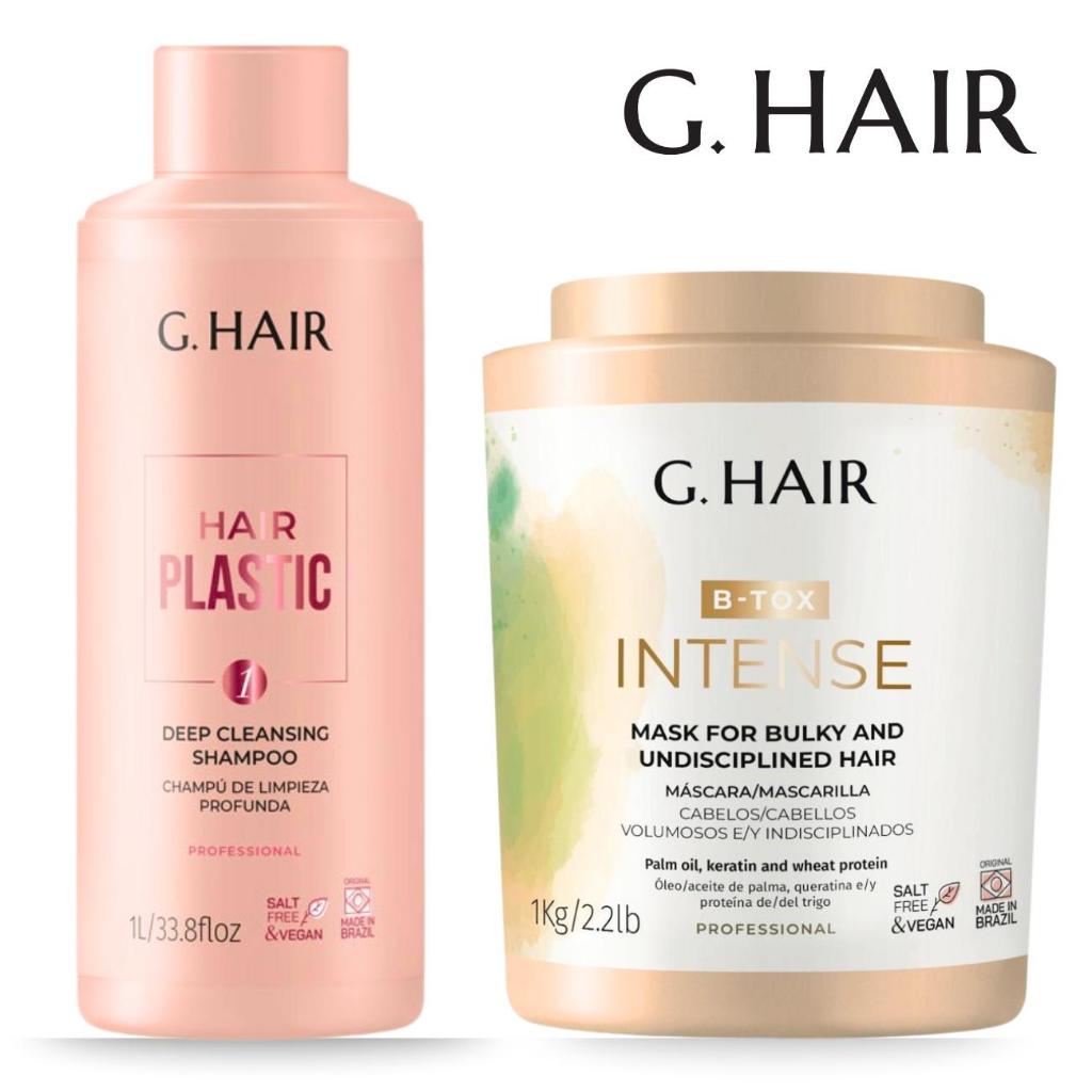 G.hair - Shampoo Antiresiduo Hair Plastic 1L + Botox Máscara